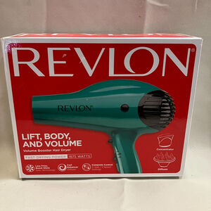 Revlon 1875W Ionic Hair Blow Dryer W/ Diffuser & Concentrator In Green